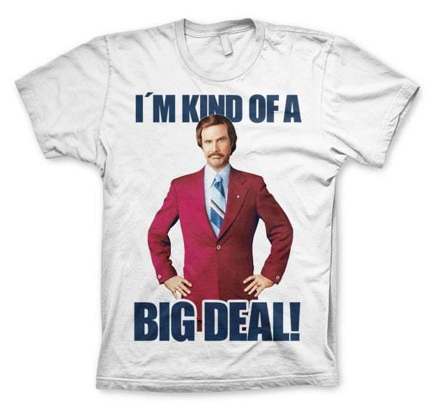 Anchorman hvid t-shirt Im Kind Of A Big Deal - SuperMerch.dk