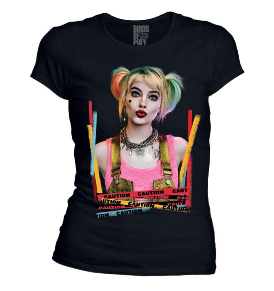 BIRDS OF PREY KVINDE T-SHIRT CAUTION - SuperMerch.dk