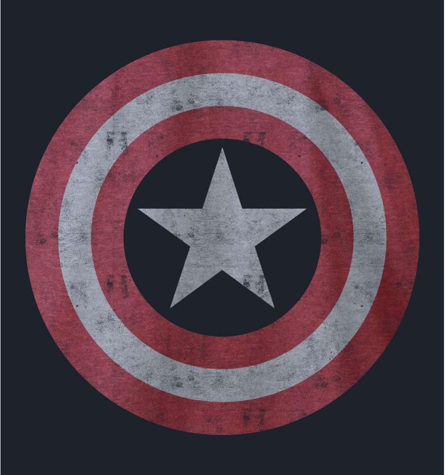 CAPTAIN AMERICA MARVEL T-SHIRT GRUNGE VINTAGE - SuperMerch.dk