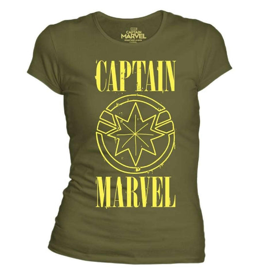 CAPTAIN MARVEL KVINDE T-SHIRT LOGO - SuperMerch.dk