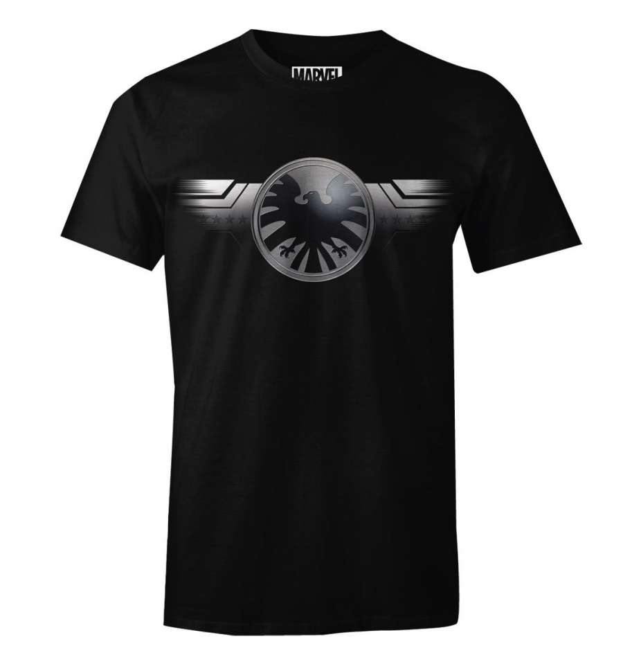 CAPTAIN MARVEL T-SHIRT SHIELD NICK FURY - SuperMerch.dk