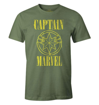 CAPTAIN MARVEL T-SHIRT YELLOW LOGO - SuperMerch.dk