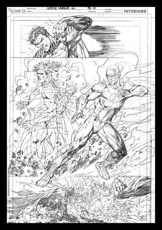 DC COMICS ART PRINT SUPERMAN & FLASH - SuperMerch.dk