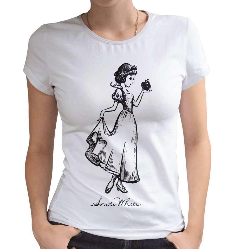 DISNEY SNEHVIDE KVINDE TSHIRT - SuperMerch.dk