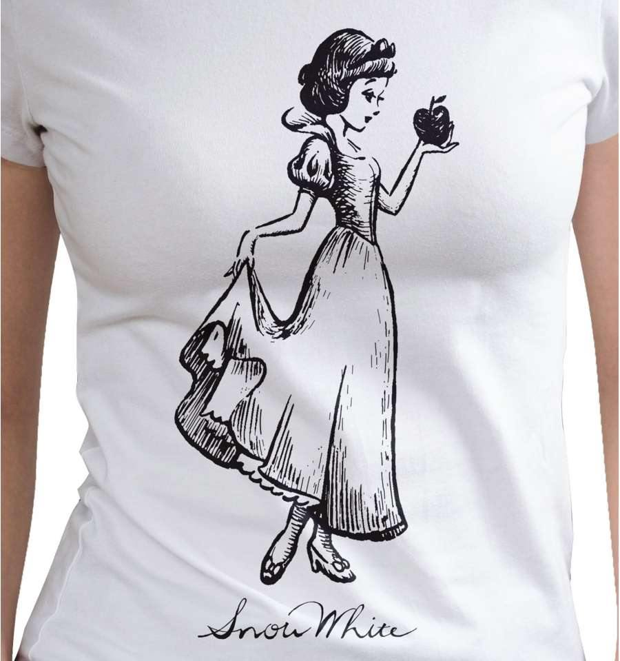 DISNEY SNEHVIDE KVINDE TSHIRT - SuperMerch.dk
