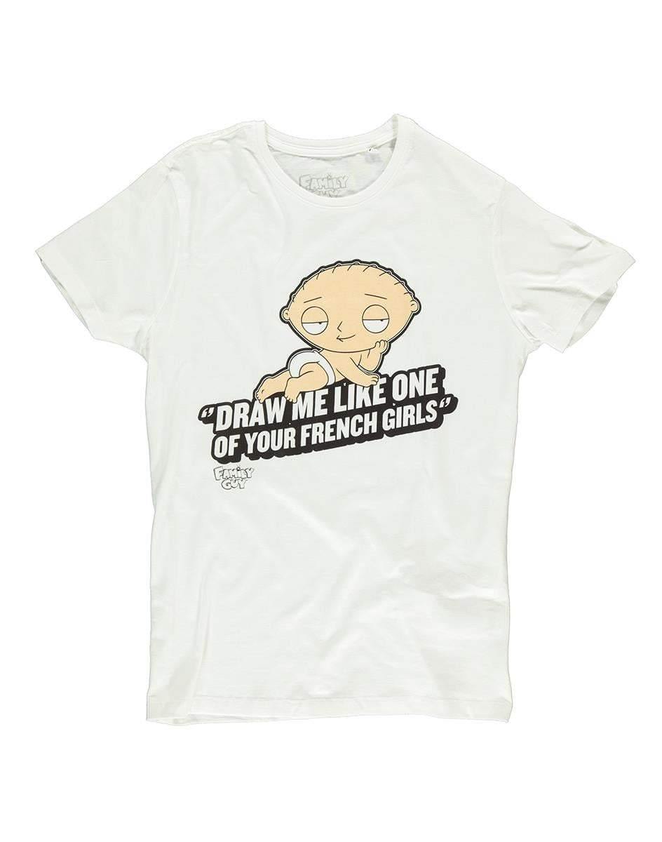 FAMILY GUY UNISEX T-SHIRT STEWIE FRENCH GIRLS - SuperMerch.dk