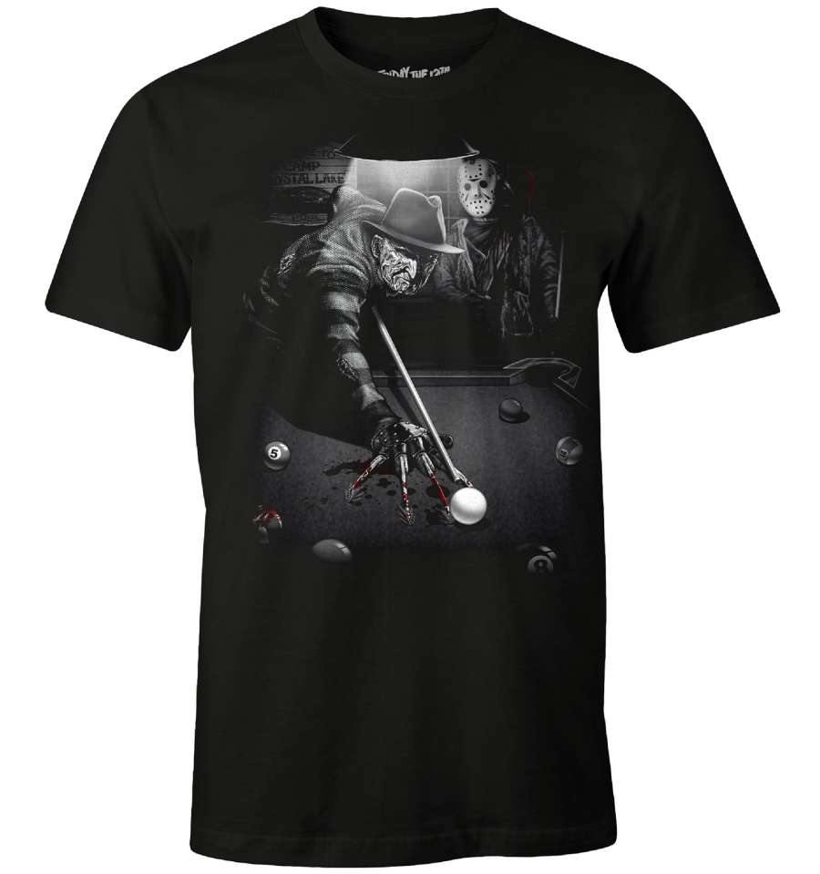 FRIDAY THE 13TH T-SHIRT FREDDY & JASON BILLARD - SuperMerch.dk
