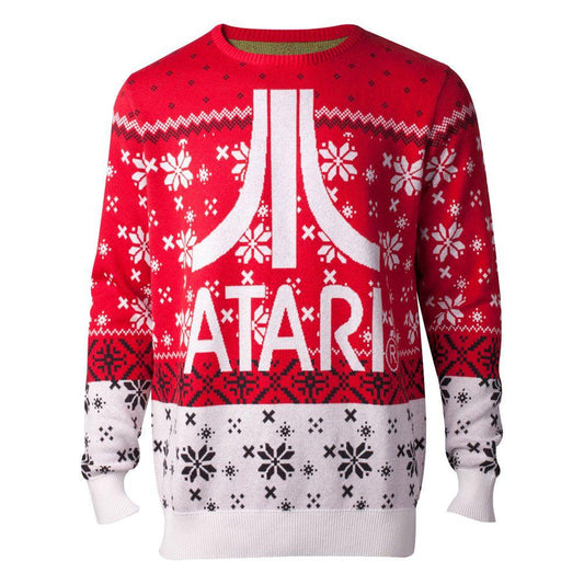 RØD OG HVID ATARI STRIKKET JULETRØJE - SuperMerch.dk