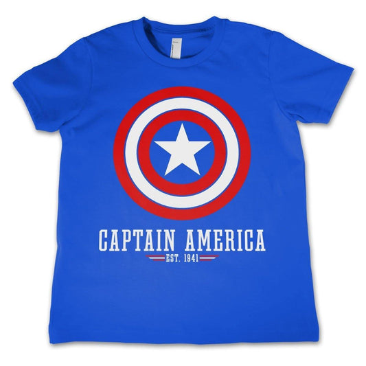 Marvel Comic - Captain America Logo Kids T-Shirt - SuperMerch.dk