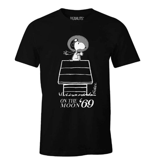 OFFICIEL PEANUTS T-SHIRT - ON THE MOON 69 - SuperMerch.dk