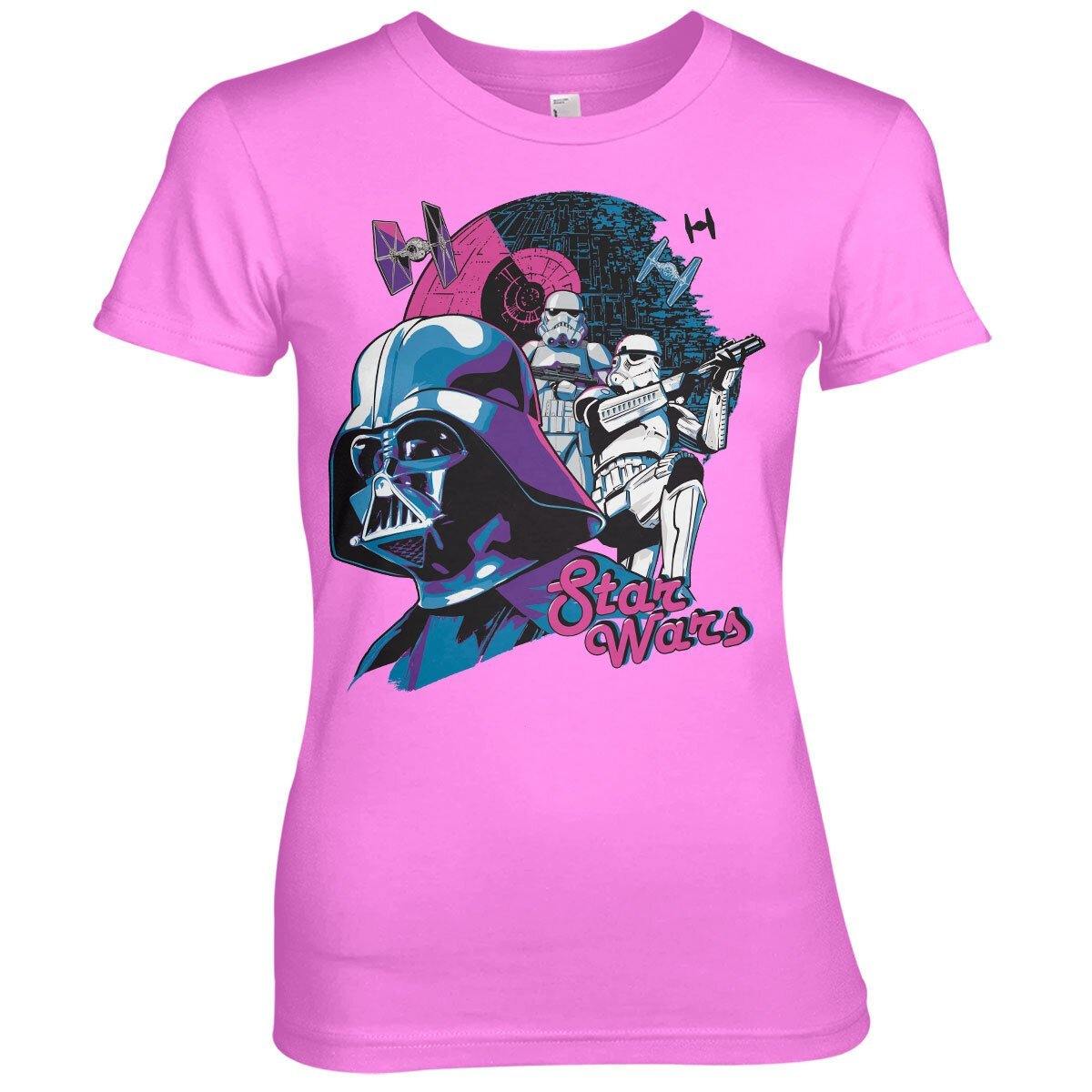 STAR WARS - COLORFUL DEATH STAR KVINDE T-SHIRT - SuperMerch.dk