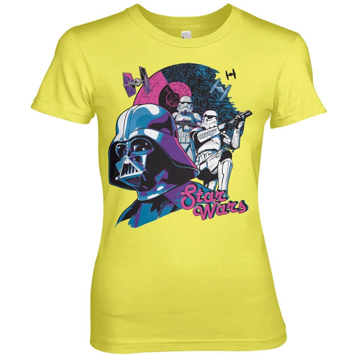 STAR WARS - COLORFUL DEATH STAR KVINDE T-SHIRT - SuperMerch.dk
