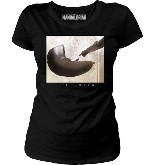 STAR WARS MANDALORIAN KVINDE TSHIRT YODA FINGER - SuperMerch.dk