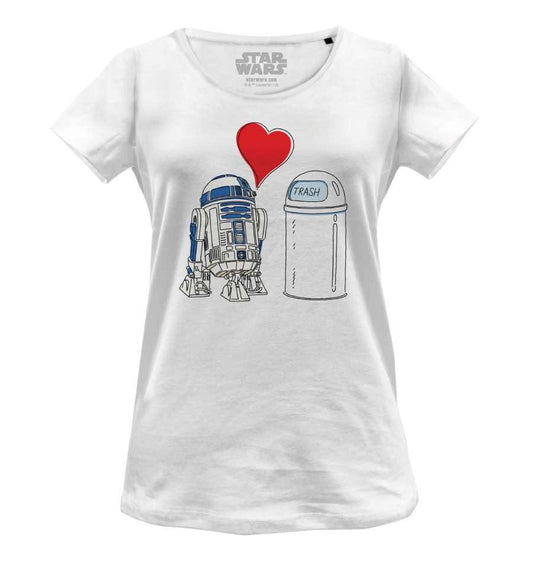 STAR WARS R2D2 TRASH LOVE KVINDE T-SHIRT - SuperMerch.dk