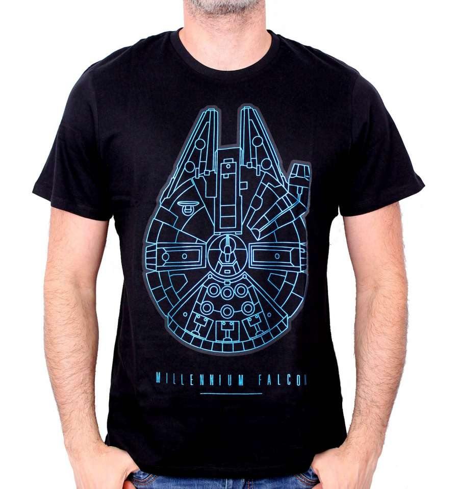 STAR WARS T-SHIRT - MILLENNIUM FALCON - SuperMerch.dk