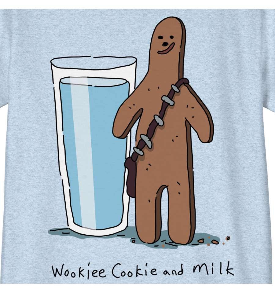 STAR WARS WOOKIE COOKIE AND MILK BØRNE T-SHIRT - SuperMerch.dk