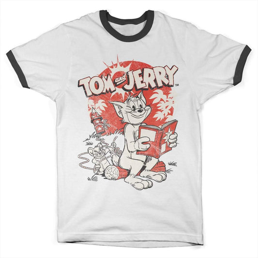 TOM & JERRY VINTAGE COMIC RINGER T-SHIRT - SuperMerch.dk